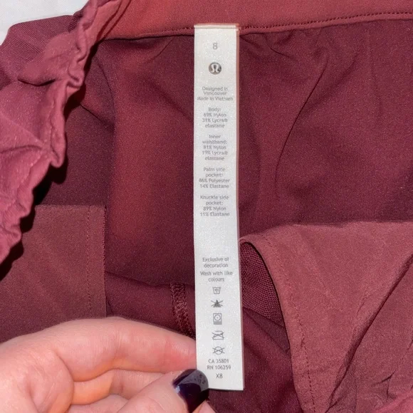 ✨NWT Lululemon Stretch High-Rise Pant 7/8 Length in Red Merlot - Picture 10 of 14